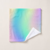 パステルグリーンレインボーブラックフローラギフト バスタオルセット (ウォッシュタオル)