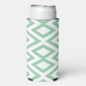 パステルグリーン幾何学模様（白） スリム缶クーラー (Seltzer裏面)
