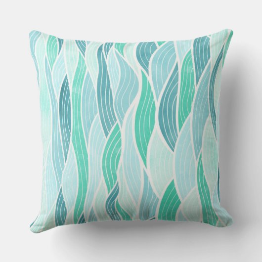 パステルグリーン抽象芸術装飾用クッション アウトドアクッション (裏面)