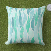パステルグリーン抽象芸術装飾用クッション アウトドアクッション (芝生)