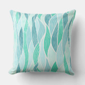 パステルグリーン抽象芸術装飾用クッション アウトドアクッション (正面)