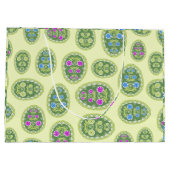 パステルグリーン春と伝統的イースターエッグ ラージペーパーバッグ (裏面)