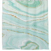 パステルグリーン液体大理石の背景 シャワーカーテン (正面)