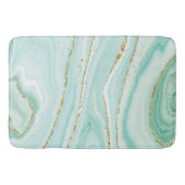 パステルグリーン液体大理石の背景 バスマット (正面)