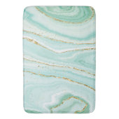 パステルグリーン液体大理石の背景 バスマット (正面縦)
