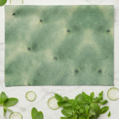 パステルグリーン淡い色のペリカリ キッチンタオル (折り畳み)