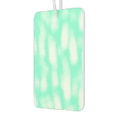 パステルグリーン白い水の色のストライプ抽象芸術パット カーエアーフレッシュナー (左)