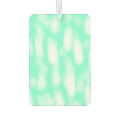 パステルグリーン白い水の色のストライプ抽象芸術パット カーエアーフレッシュナー (裏面)