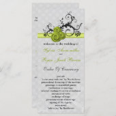 パステルグリーン結婚式 プログラム (正面/裏面)