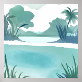 パステルグリーン隠しラグーン ポスター