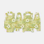 パステルグリーン&イエローフラワーパターン フェイバーボックス (折り畳みなし)