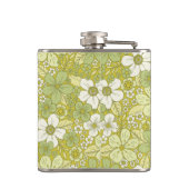 パステルグリーン&イエローフラワーパターン フラスク (裏面)