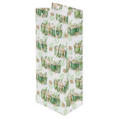 パステルグリーン&クリームアイリッシュ飲料 ワインギフトバッグ (裏面アングル)