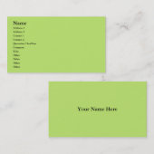 パステルグリーン 名刺 (正面/裏面)