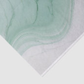 パステルグリーン、白抽象芸術大理石パターン 薄葉紙 (詳細)