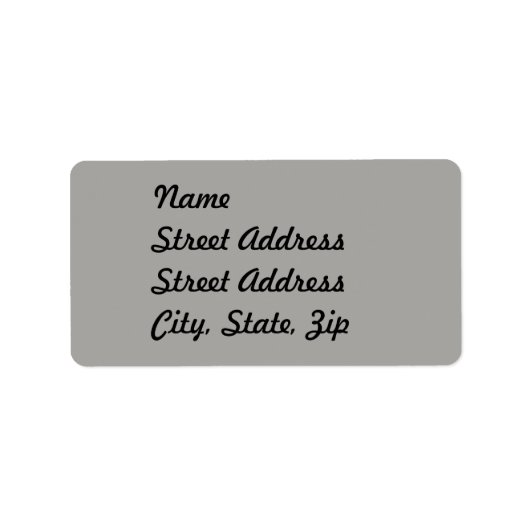 パステルグレーアドレスステッカー ラベル (正面)