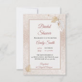 パステルグレーシルクブライダルシャワーインビンテーション 出欠カード (正面)