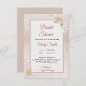 パステルグレーシルクブライダルシャワーインビンテーション 出欠カード (正面/裏面)