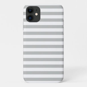 パステルグレーストライプパターン iPhone 11 ケース