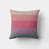 パステルグレーパープルピンク5色パーソナライズされた名 クッション (裏面)