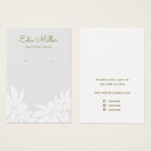 パステルグレーフローラスクリプトフォントイヤリング (正面&裏面)