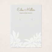 パステルグレーフローラスクリプトフォントイヤリング (正面)