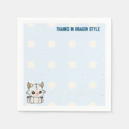 パステルグレーブルーベビードラゴン スタンダードカクテルナプキン