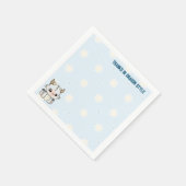 パステルグレーブルーベビードラゴン スタンダードカクテルナプキン (角)