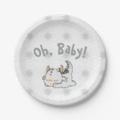 パステルグレーベビードラゴン ペーパープレート (正面)