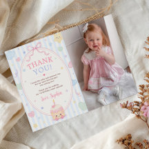 パステルケーキパーティー女の子1歳の誕生日写真
