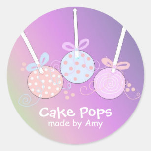パステルケーキポップス ラウンドシール