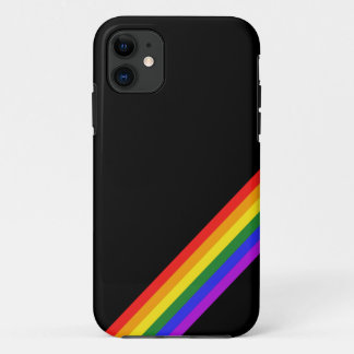 パステルゲイプライドフラグLGBTレインボーディアゴナルストライプ iPhone 11 ケース
