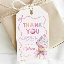 パステルコケットアイスクリームガールズ誕生日 ギフトタグ