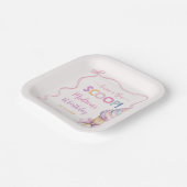 パステルコケットアイスクリームガールズ誕生日 ペーパープレート (傾斜あり)