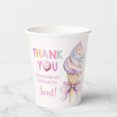 パステルコケットアイスクリームガールズ誕生日 紙コップ (正面)