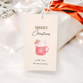 パステルココアマグクッキーメリークリスマス ギフトタグ