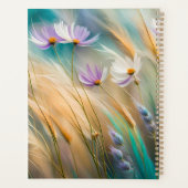 パステルコスモスと草、自然のウィスパー プランナー手帳 (裏面)