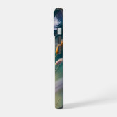 パステルコスモスと草、自然のウィスパー iPhone 15ケース (左側面)