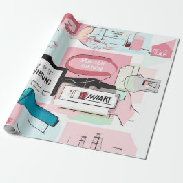 パステルコラージドリーム ラッピングペーパー