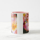 パステルコルネリアバラウォーターカラーアート絵画ズ ツートーンマグカップ (中央)
