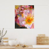 パステルコルネリアバラウォーターカラーアート絵画ズ ポスター (キッチン)