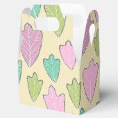 パステルコンテンポラリーオーク葉パターンの好意ボックス フェイバーボックス (オープン)