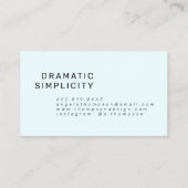 パステルコンテンポラリーティール(緑がかった色)ピンク円グラデーション 名刺 (裏面)