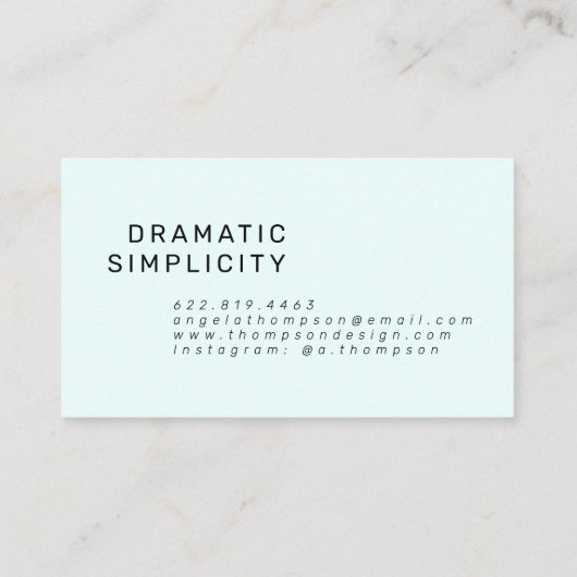 パステルコンテンポラリーティール(緑がかった色)ピンク円グラデーション 名刺 (裏面)