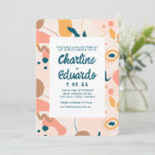 パステルコンテンポラリーモダンカラフルウェディング 招待状 (スタンド正面)