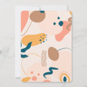 パステルコンテンポラリーモダンカラフルウェディング 招待状 (裏面)