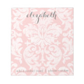 パステルコーラルアンドグレーダマススイートfor Women ノートパッド (正面)