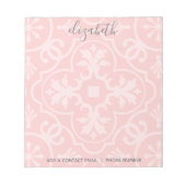 パステルコーラルアンドグレーファームハウスタイルfor Women ノートパッド (正面)