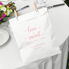 パステルコーラルピンクスイートトリート結婚ズ フェイバーバッグ