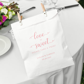 パステルコーラルピンクスイートトリート結婚ズ フェイバーバッグ